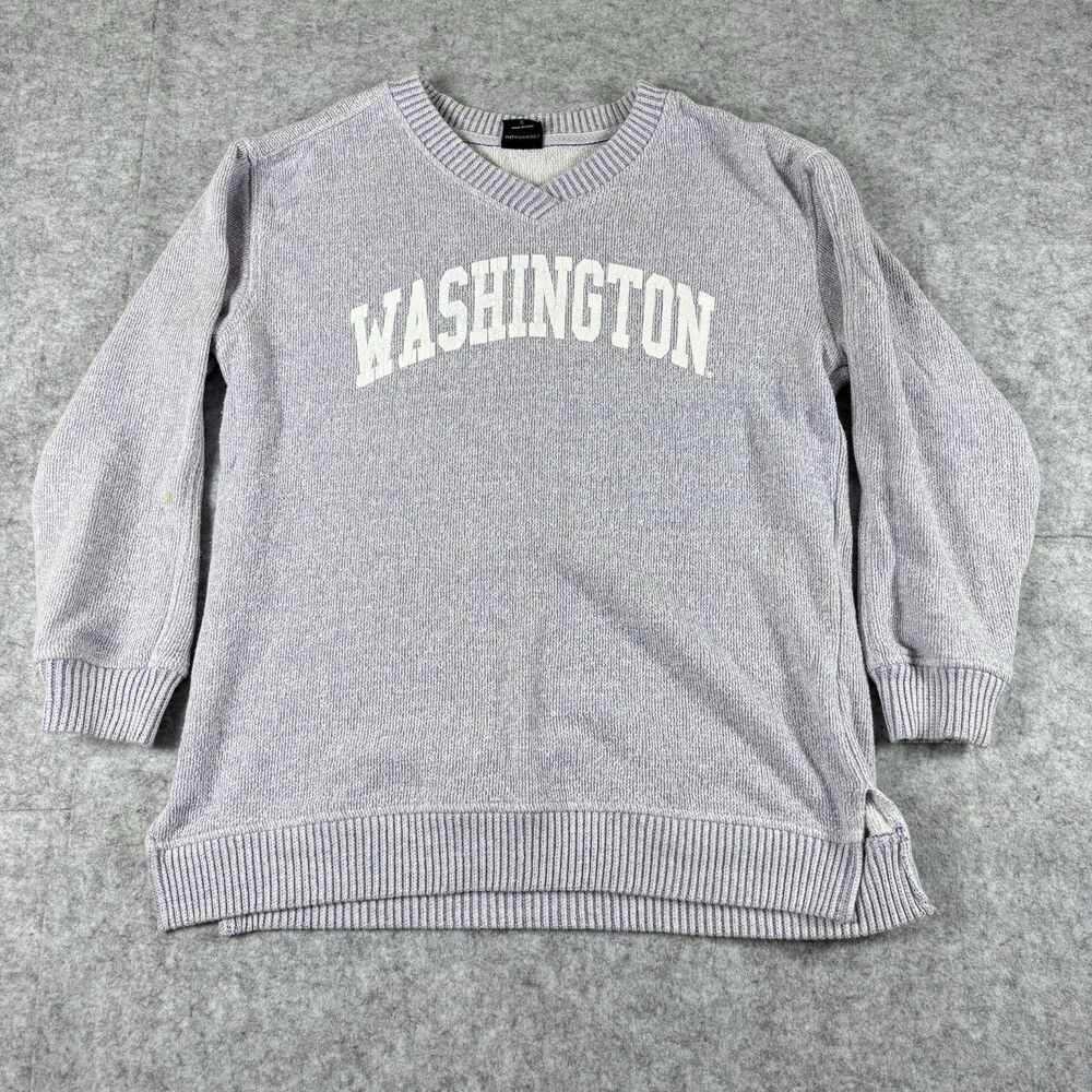 UW Washington Huskies UG Apparel Lavender French Terry Cotton Pullover Sweater
